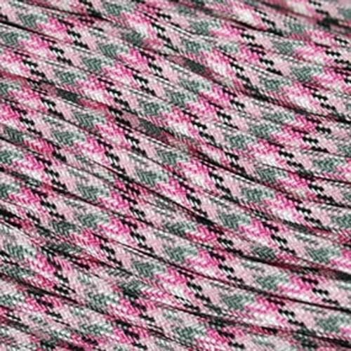 E.L. Wood Braiding Mero 550 Paracord - 100' lb Pink Camo