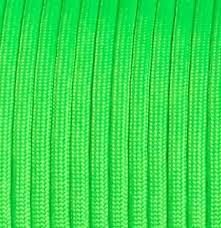 E.L. Wood Braiding Mero 550 Paracord - 100' lb Green Neon