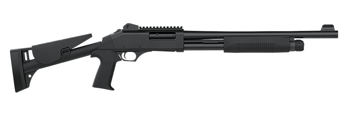 Dickinson TAC4ST ST 12 Gauge Pump 3in 5+1 Black Barrel, Matte Picatinny Rai