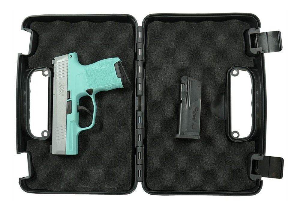 Sig Sauer Silver Slide/Robin's Egg Blue P365 Optic Ready Handgun 9mm Luger view 5