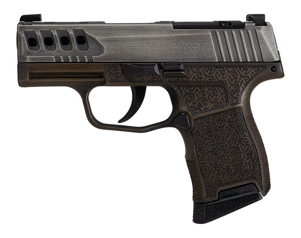 Sig Sauer P365 Gold Bug Handgun 9mm luger 10rd Magazines(2) 3.1in Black Bar view 2