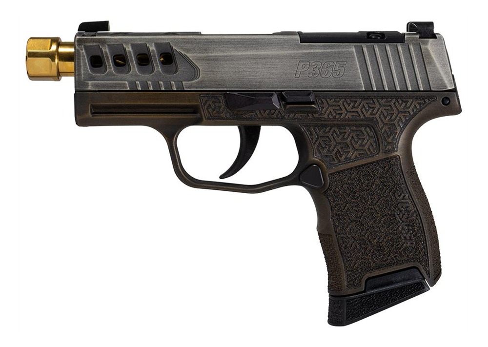 Sig Sauer P365 Gold Bug Handgun 9mm luger 10rd Magazines(2) 3.7in Threaded view 2