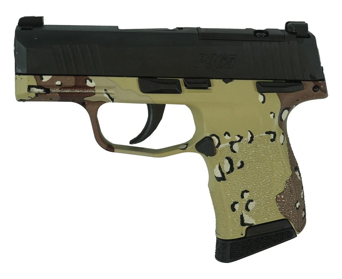 Sig Sauer P365 Custom Chocolate Chip Hydro Dip Handgun 9mm Luger 10rd Magaz