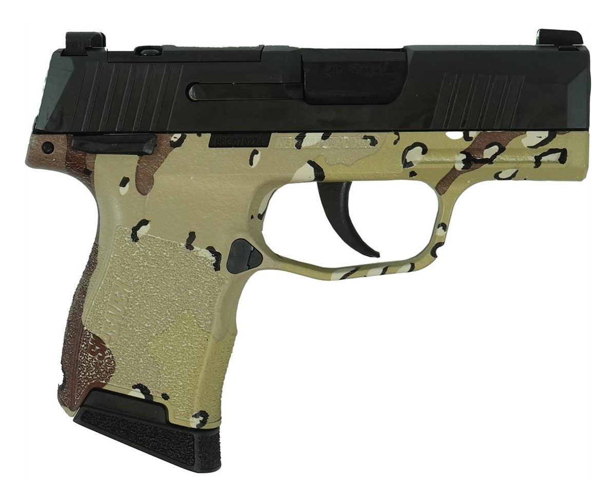 Sig Sauer P365 Custom Chocolate Chip Hydro Dip Handgun 9mm Luger 10rd Magaz view 2