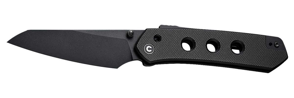 Civivi Knives C22036-1 Vision FG 3.54in Folding Tanto Plain Black Nitro-V S