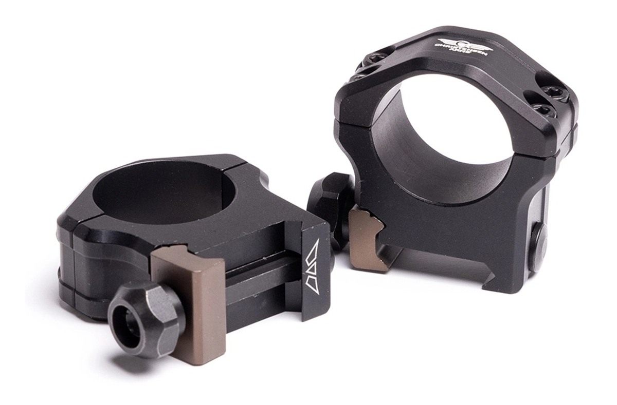Christensen Arms Ultralight Scope Rings, Black/Burnt Bronze, Medium, 1 in view 2