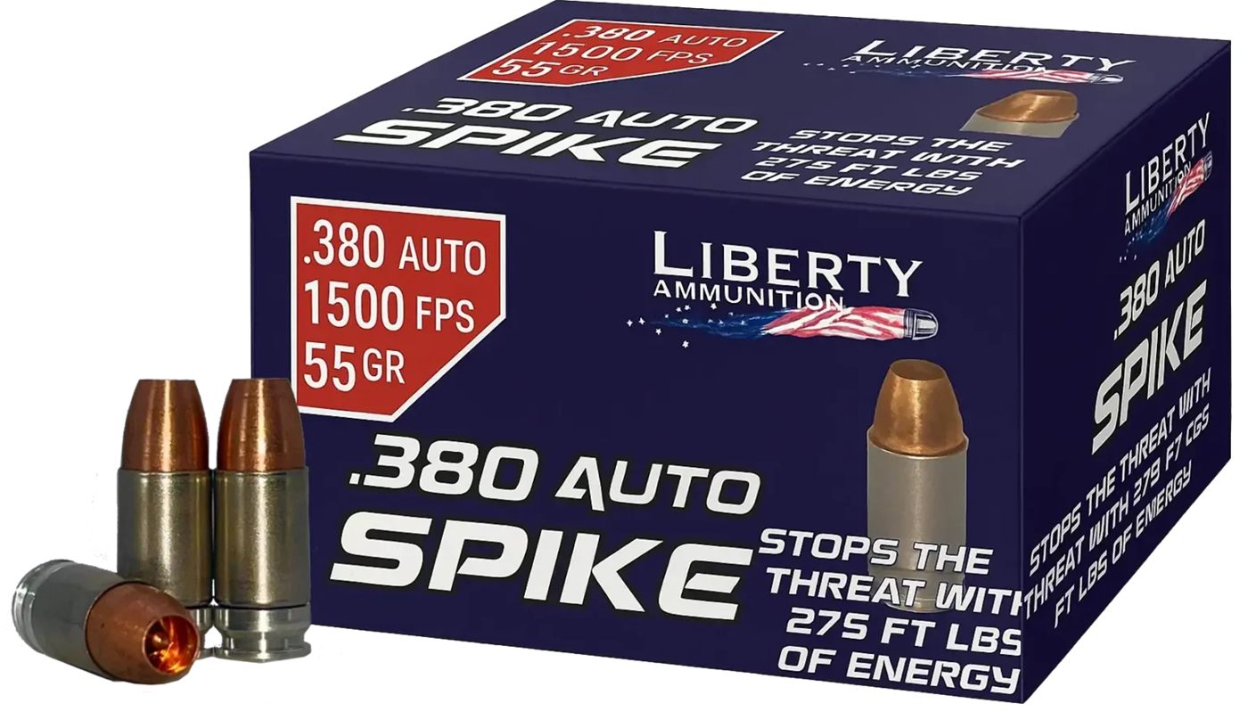 Liberty Ammunition Spike Handgun .380 Auto 55gr HP 1500 fps 20/ct view 2