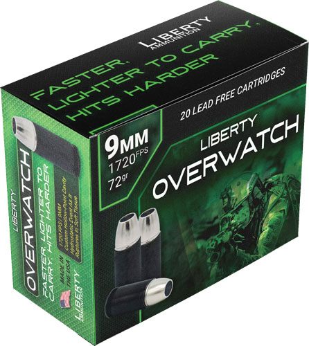 Liberty Ammunition LAOW9MM721700 OverWatch 9mmLuger 72gr Open Cavity Design view 3