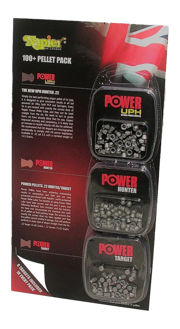 Napier OF London 6059 .22 Pellet Pack Uph/hunter/target 100