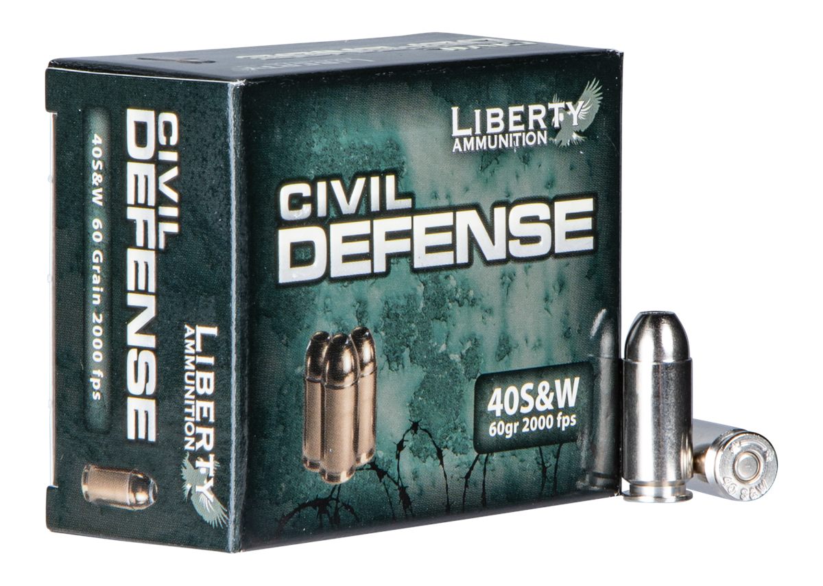 Liberty Ammunition LACD40012 Civil Defense 40S W 60gr Lead Free Fragmenting