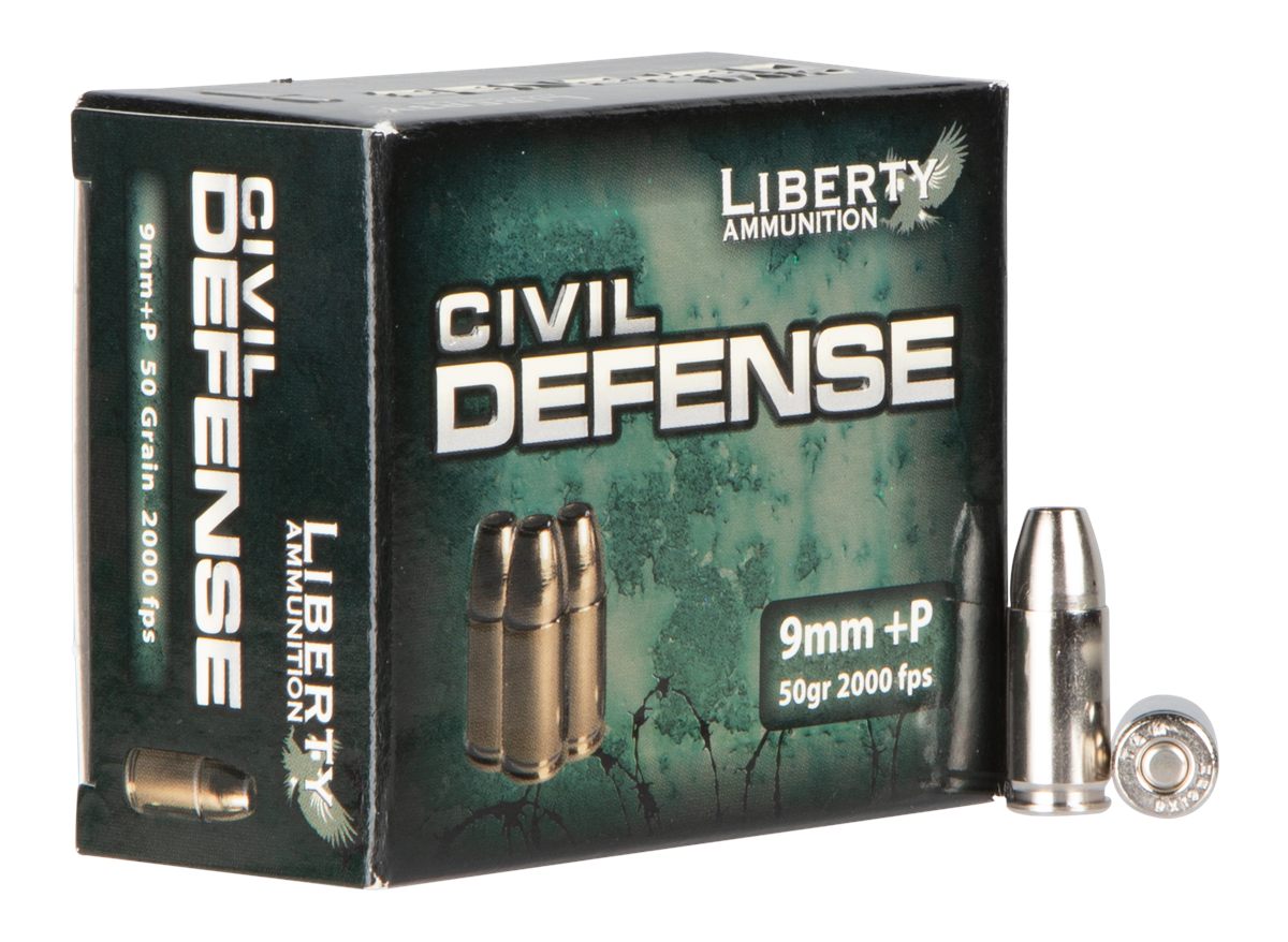 Liberty Ammunition LACD9014 Civil Defense 9mmLuger+P 50gr Lead Free Fragmen