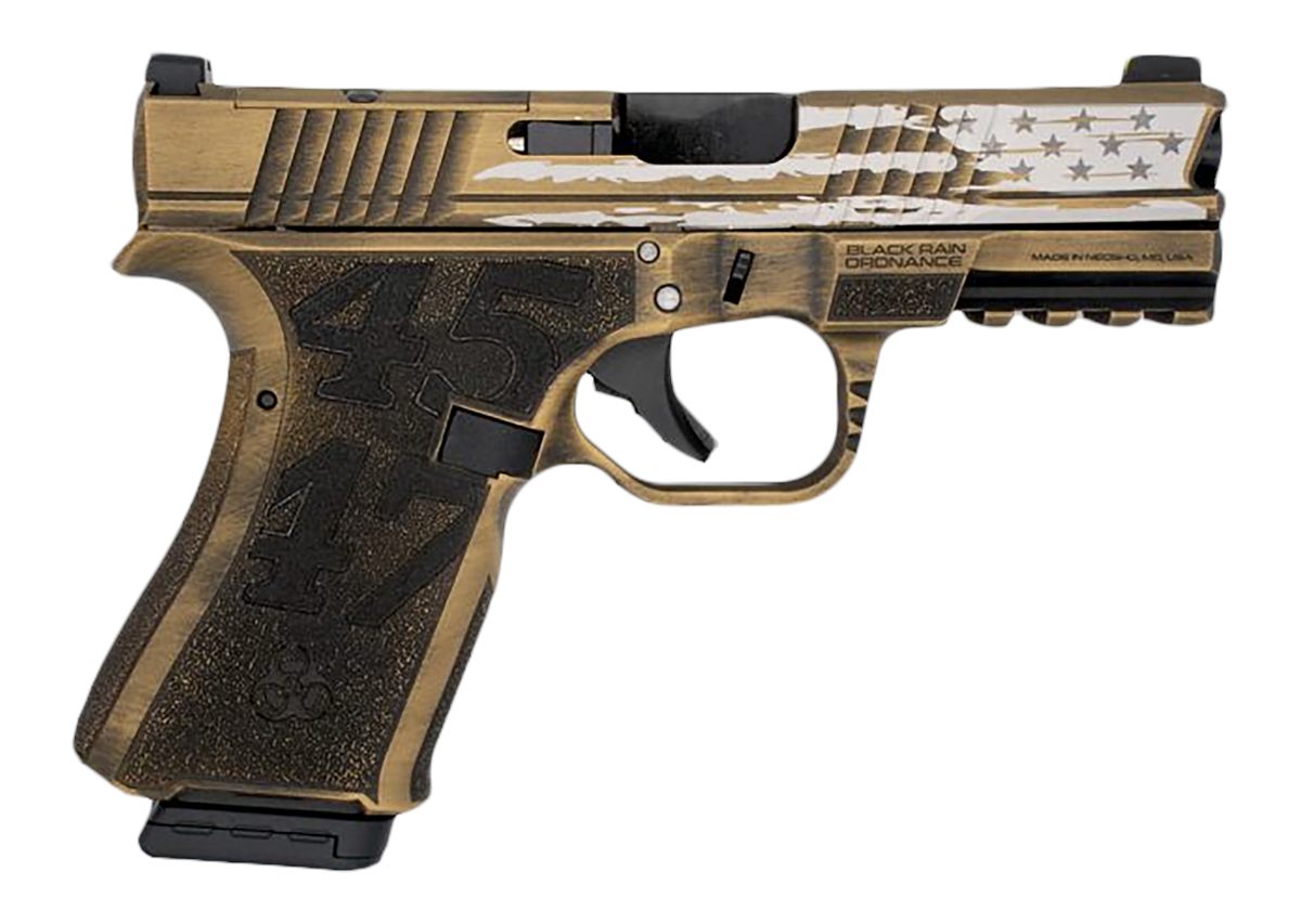 Black Rain Ordnance Frontline 9MM Pistol TRUMP Custom 15RD Gold