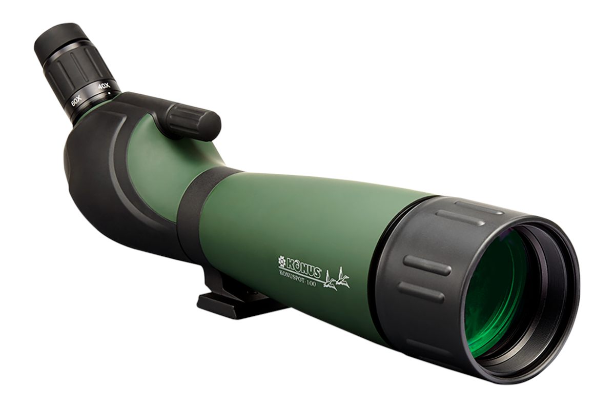 Konus Optics 7127 100 Angled Body 20-60x 100mm Green Rubber Armor Aluminum