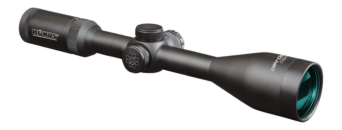 Konus Optics 7190 EVO Black 3-12x50mm 1in Tube Dual Illuminated Red/Blue 30