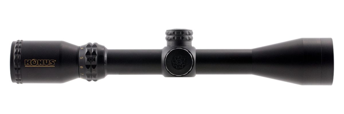 Konus 7276 550 Matte Black 3-9x40mm 1in Tube Dual Illuminated (Blue/Red) En