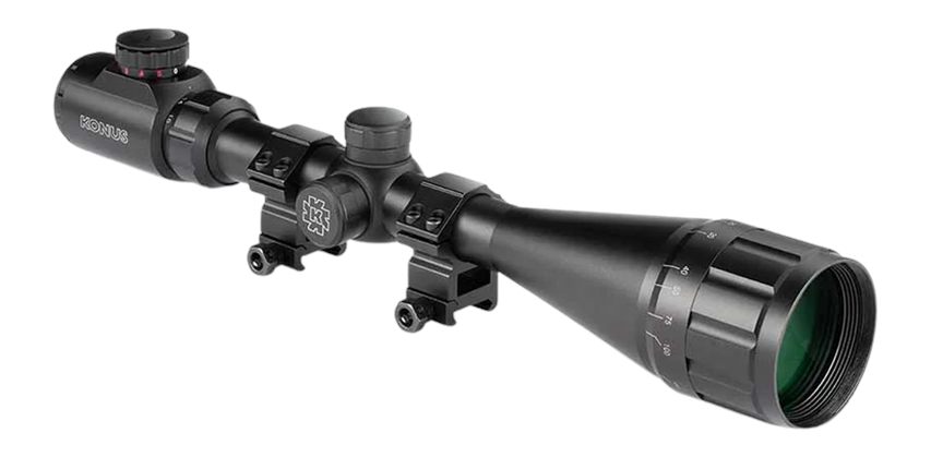 Konus USA Fighter 4x-16x50mm Rifle Scope w/A.O. Illum BDC reticle Mounting
