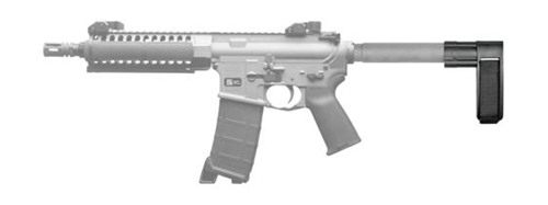 SB Tactical Mini Stabilizing Brace - Black (For 1.2in-1.25in Diameter Tubes view 4