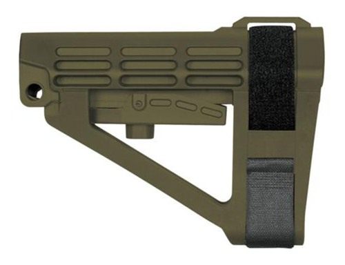 SB Tactical X OD Green Adjustable Synthetic AR-Platform view 2