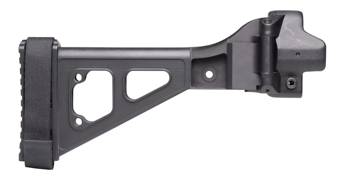 SB Tactical HK Brace MP5 Elasto-Polymer Black 10.2in L x 1.25in W view 2
