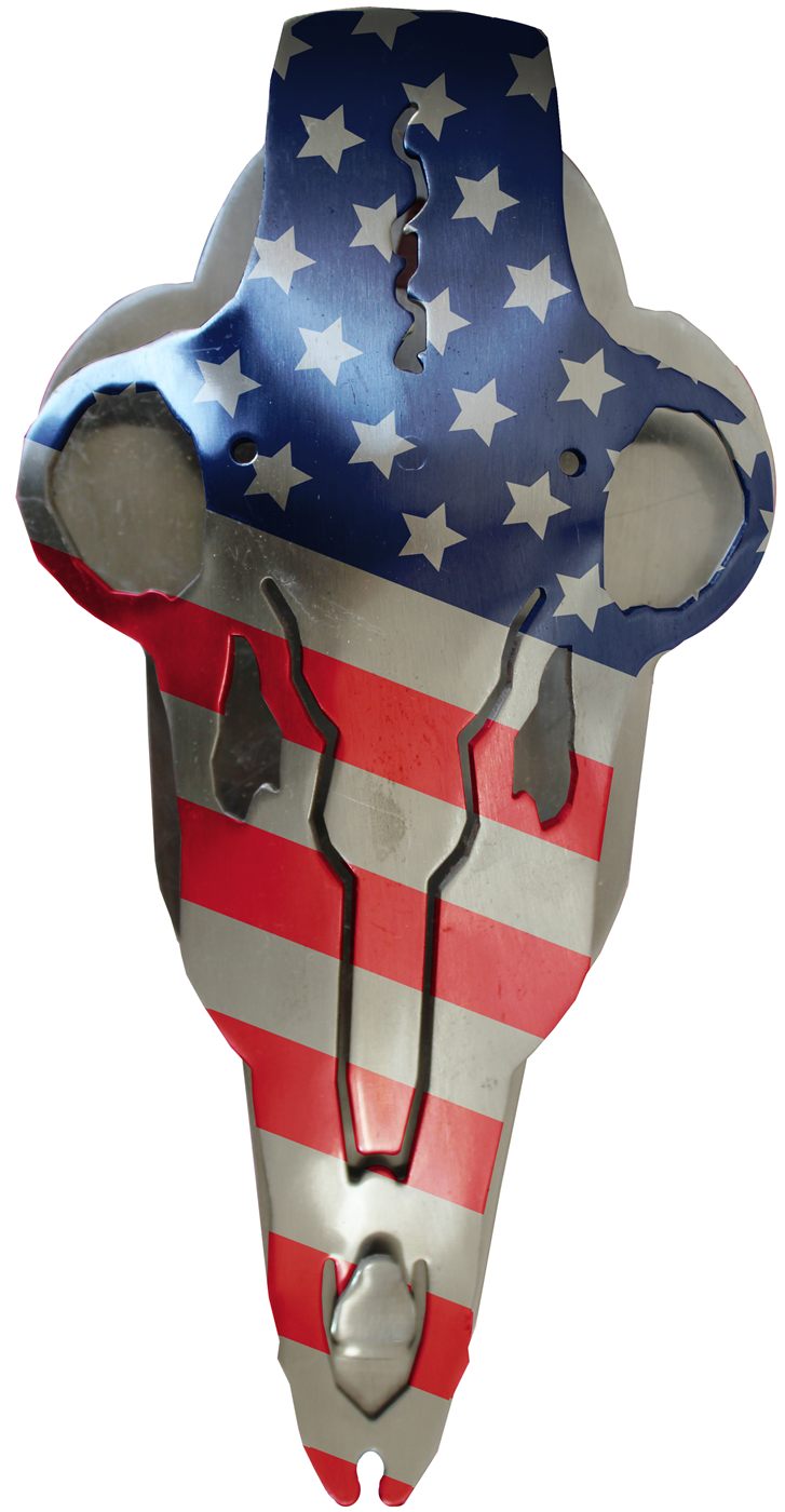 Do All Outdoors ABAM5 American Iron Buck Antler Mount, Red/White/Blue, 15.7