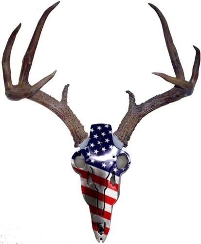 Do All Outdoors ABAM5 American Iron Buck Antler Mount, Red/White/Blue, 15.7 view 3