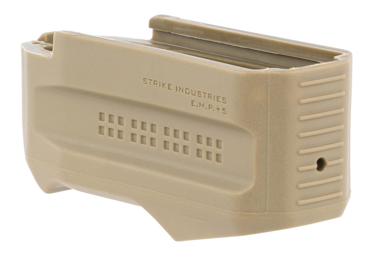 Strike Industries EMP+5FDE Enhanced Magazine Plate made of Polymer with Fla