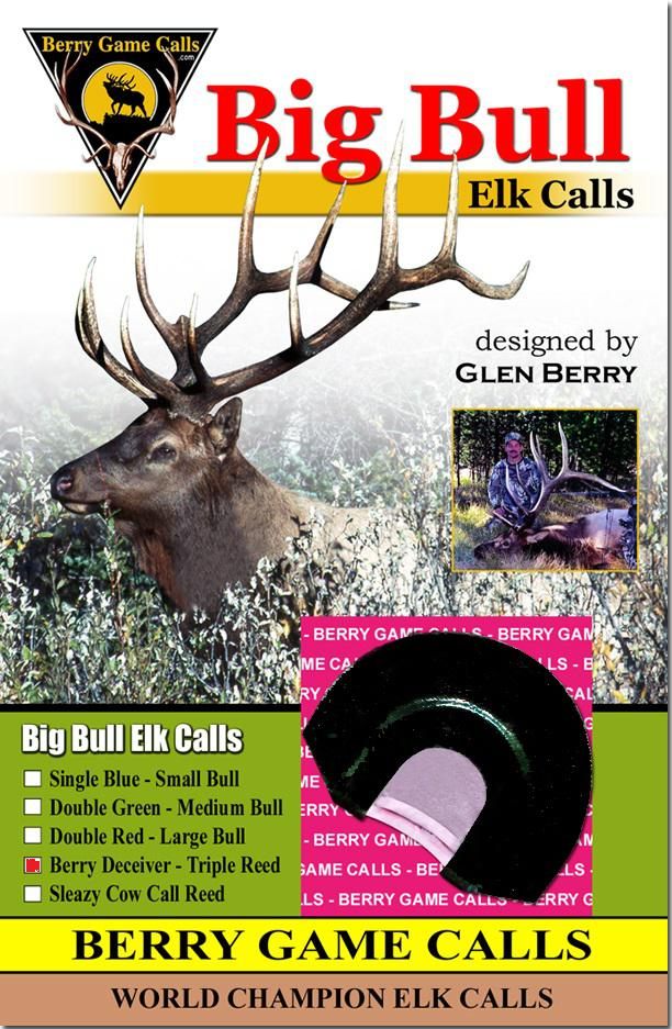 Berry Game Calls Black Deceiver Triple Reed Seperated Thin Thick Latex