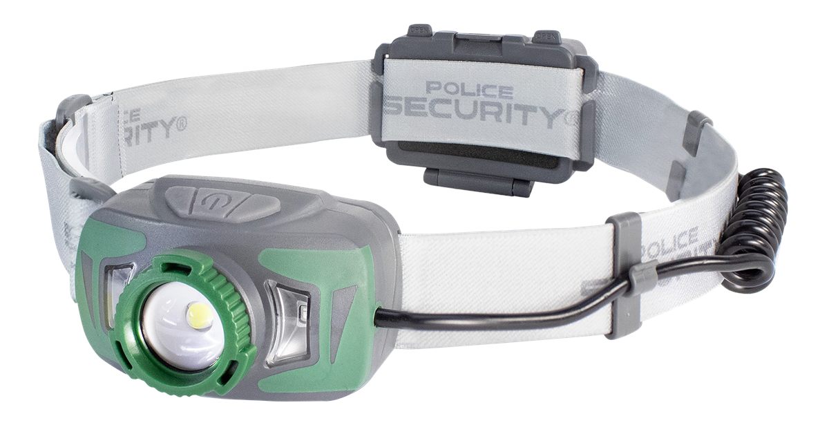 Police Security Twin Power 800 Lumen LED Headlamp - Rechargeable Alkaline D