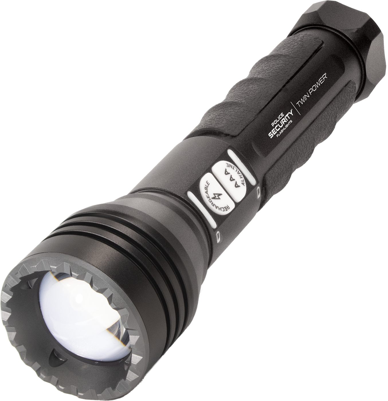 Police Security Flashlights Lb Marketing 97741 Twin Power Long Throw Black
