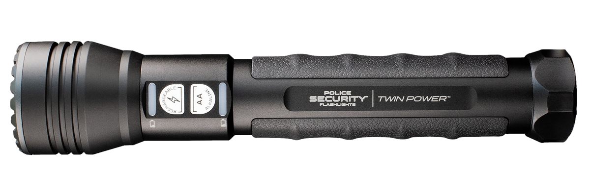 Police Security Twin Power Long Throw Flashlight, 1000 Lumen LED 800M Beam view 2