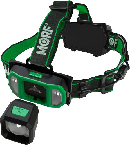 Police Security Flashlights MORF R700 Headlamp 700 Lumens Green view 2