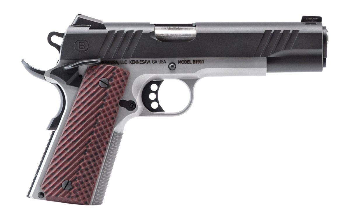 Bersa B19117050BMBC Full Size 45 ACP 8+1 5in Stainless Steel Barrel, Serrat view 2