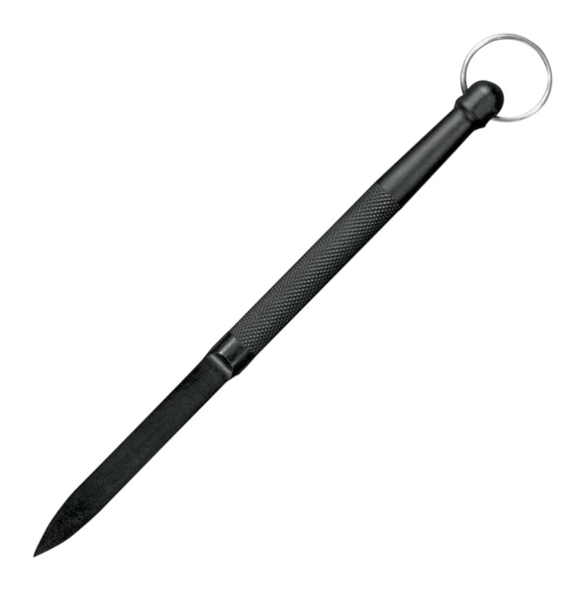 Cold Steel CS92DD Delta Dart 3.38in Fixed Plain Black knurled w/Lanyard Rin