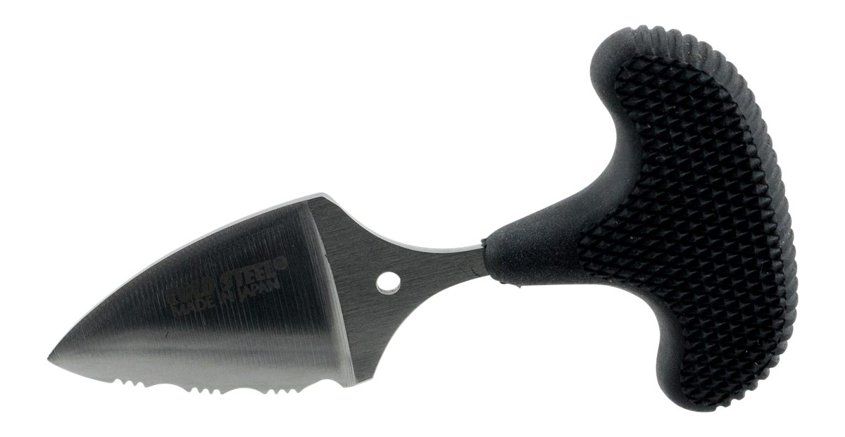Cold Steel 43NS Mini Pal 1in Fixed Serrated Japanese AUS-8A SS Blade Black