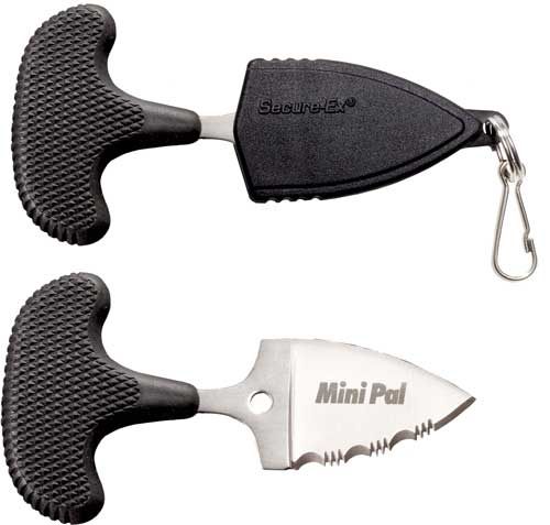 Cold Steel 43NS Mini Pal 1in Fixed Serrated Japanese AUS-8A SS Blade Black view 2