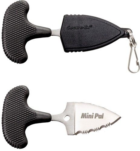 Cold Steel 43NS Mini Pal 1in Fixed Serrated Japanese AUS-8A SS Blade Black view 3