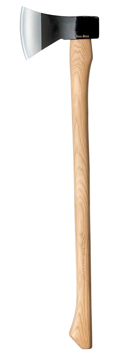 Cold Steel CS90TA Trail Boss 4in Plain 1055 Carbon Blade American Hickory H