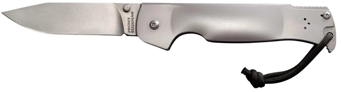 COLD STEEL Pocket Bushman 4.5" 4116SS Clip Point Blade 5.75" 420SS Handle Everyday Carry Hunting Folding Knife w/Ram Safe Lock