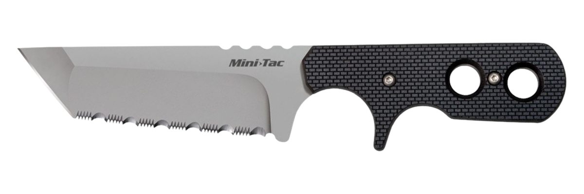 Cold Steel Mini Tac Tanto Serrated 49HTFS,black and silver
