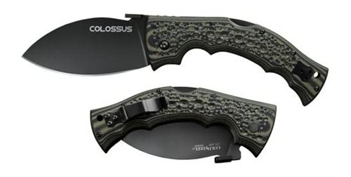 Cold Steel Colossus Folding Knife 4in Leaf Blade Black