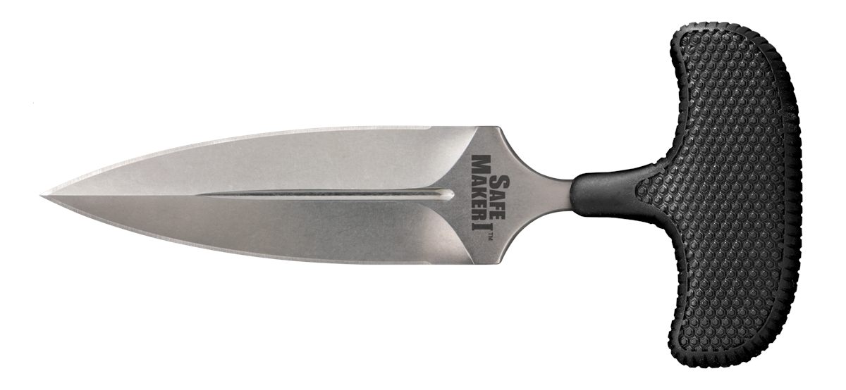 Cold Steel CS12DBST Safe Maker I 4.50in Fixed Spear Point Plain Stone Washe