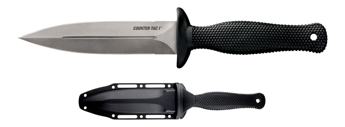 Cold Steel CS10BCTL Counter TAC I 5in Fixed Spear Point Plain Stone Washed