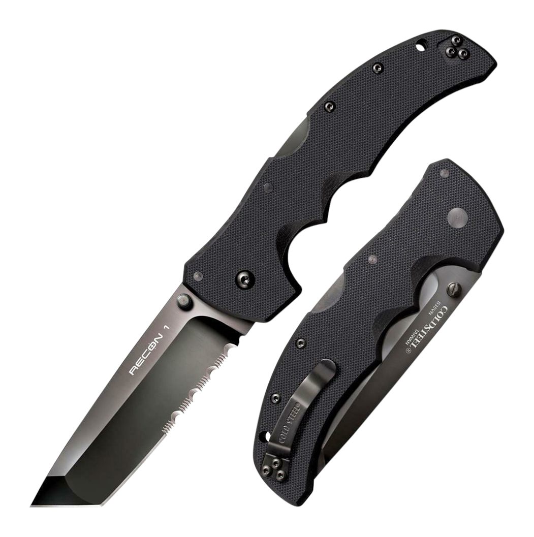 Cold Steel Recon 1 Series Tactical Folding Knife with Tri-Ad Lock and Pocke