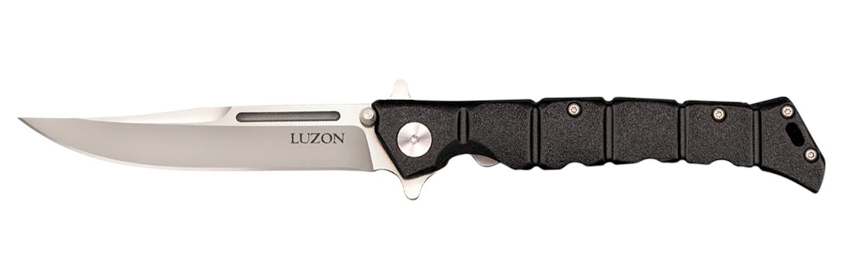 Cold Steel Luzon Series Folding Knife with Pocket Clip, Medium,Black/Silver view 2