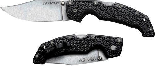 Cold Steel Large Voyager 4in Plain Edge Blade Clip Folder