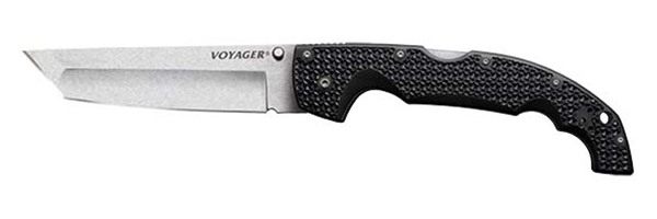 Cold Steel XL Voyager 5.5in AUS10A Tanto Point Plain Edge Razor-Sharp Blade view 2