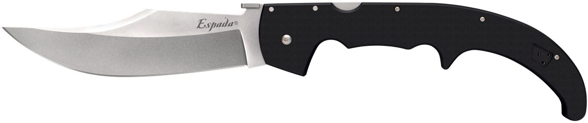 Cold Steel G-10 Folding Knife, X-Large Espada, 7 1/2in stonewashed Blade, A