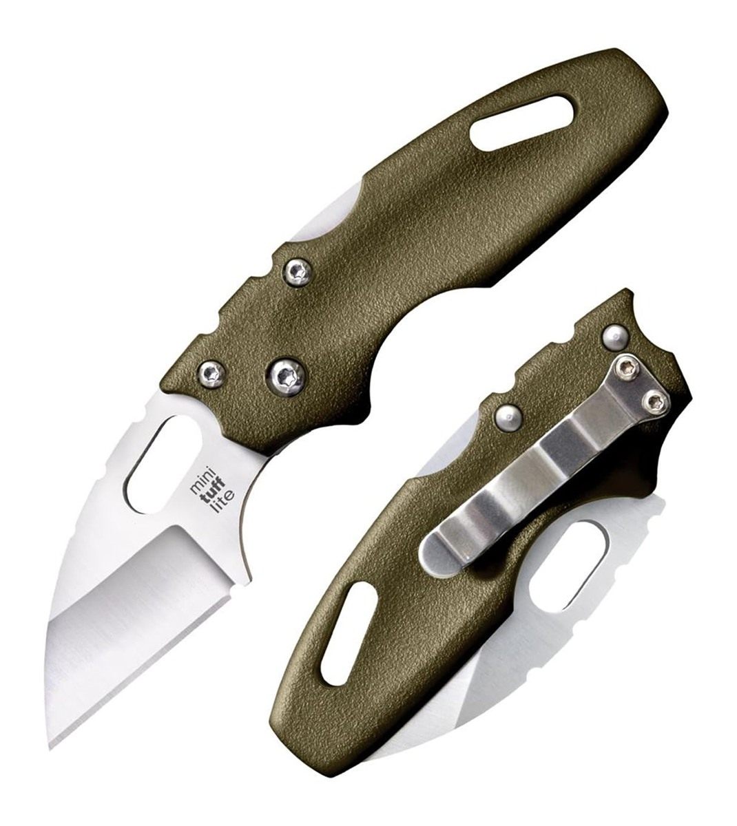 Cold Steel Mini Tuff Lite 2in 4034SS Sheepsfoot Razor-Sharp Blade 3in Griv