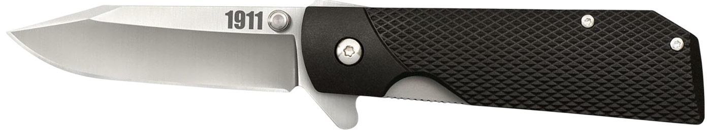 Cold Steel 1911 Folding Knife with Liner Lock, Checkered Griv-Ex Handle, Am view 2