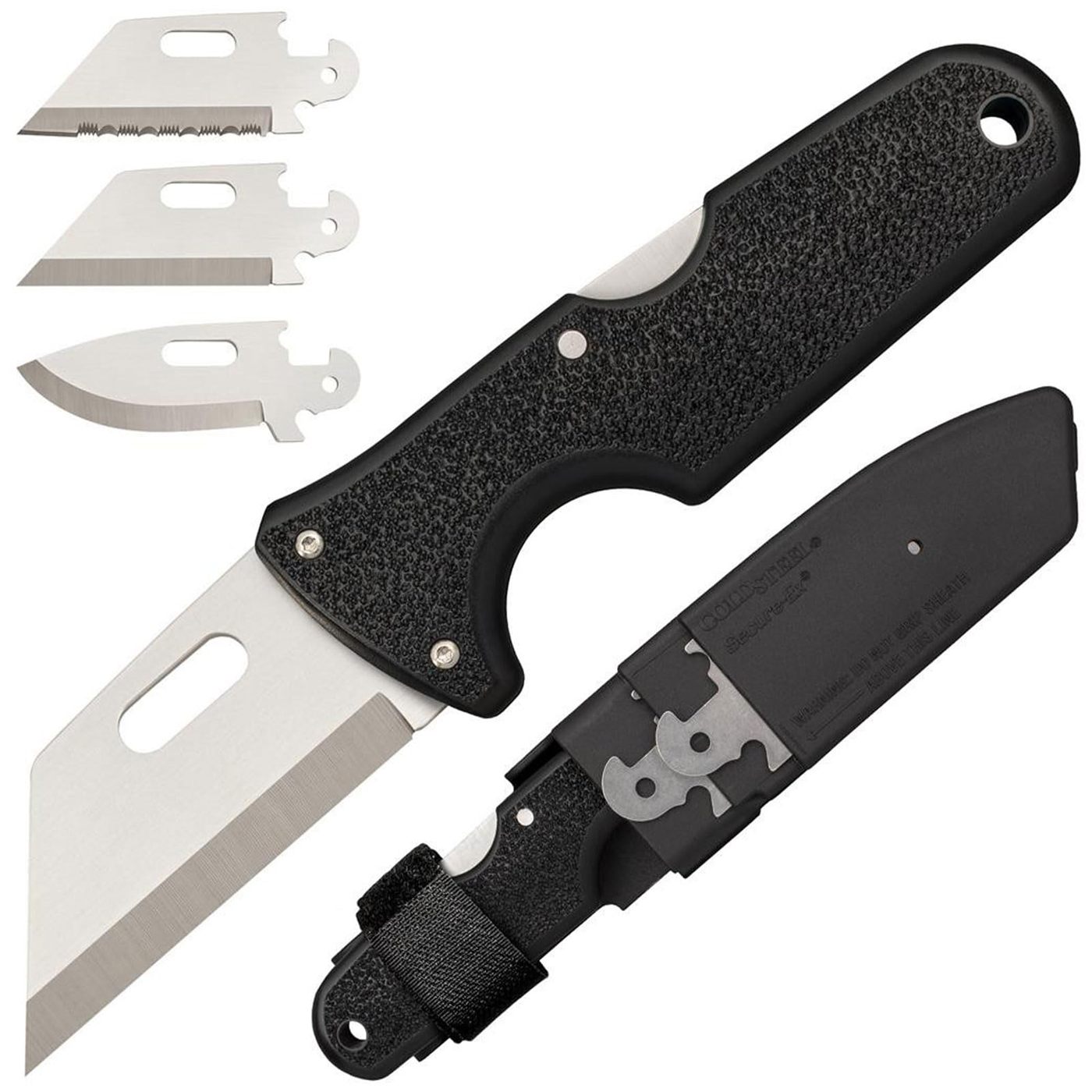 Cold Steel Click N Cut - Standard Fixed Blade Knife | Durable 420J2 Compact
